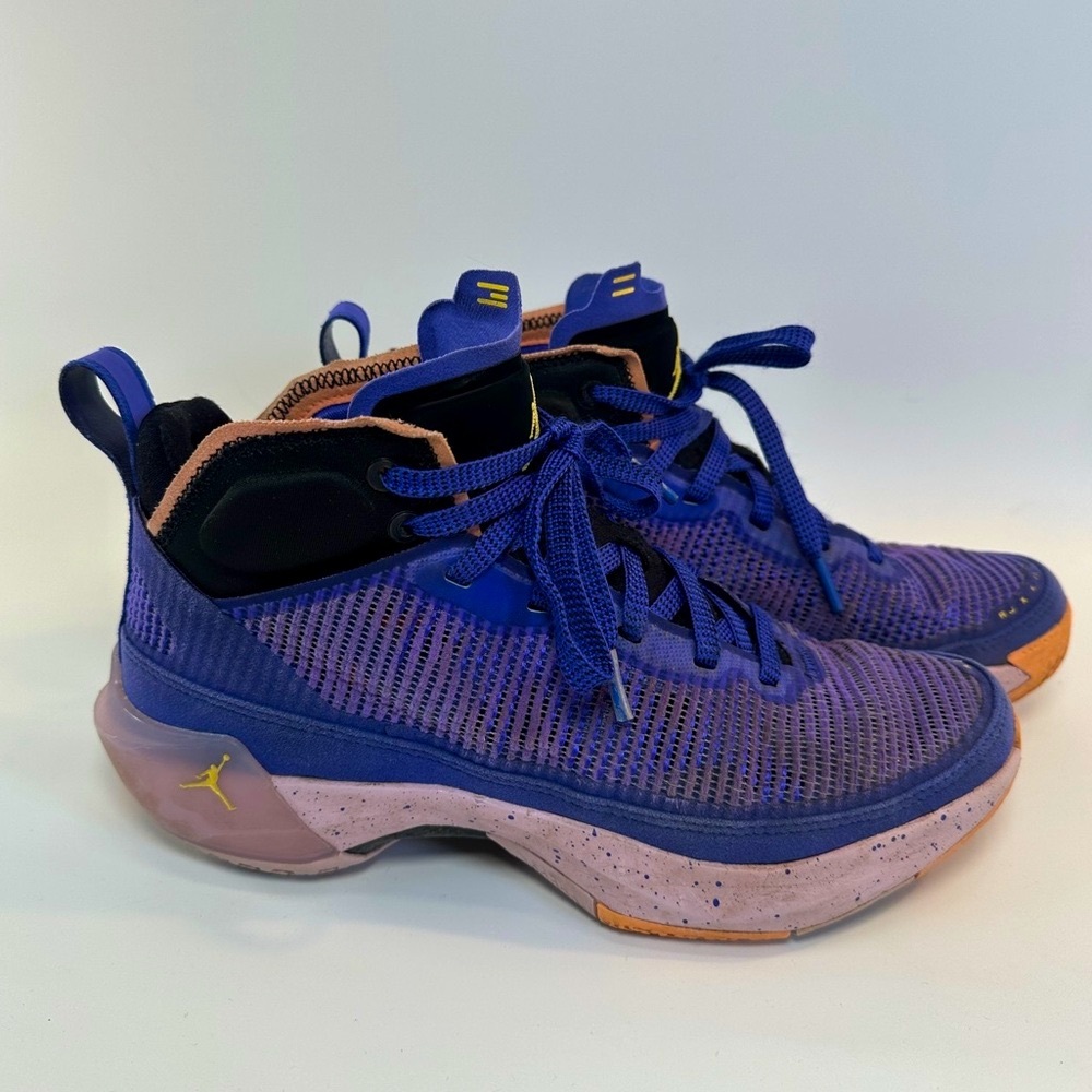 Nike Boys Air Jordan 37 DD7421-400 Blue Basketball Shoes Sneakers Size 6.5Y
